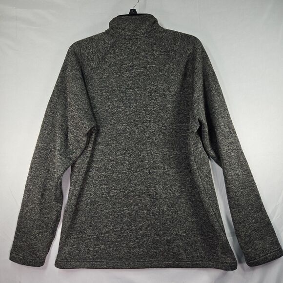 Eddie Bauer 1/4 Zip Sweater Pullover Fleece Men's Large Heathered Grey Pocket - Picture 9 of 11